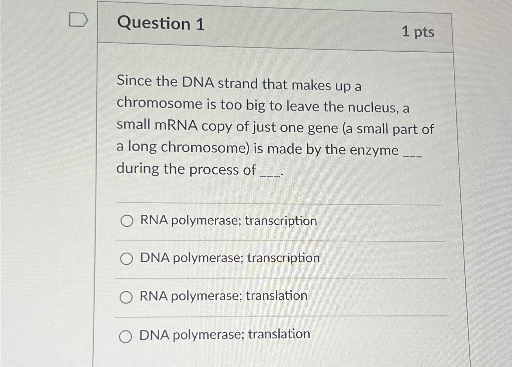 Solved Question 11ptsSince the DNA strand that makes up a | Chegg.com