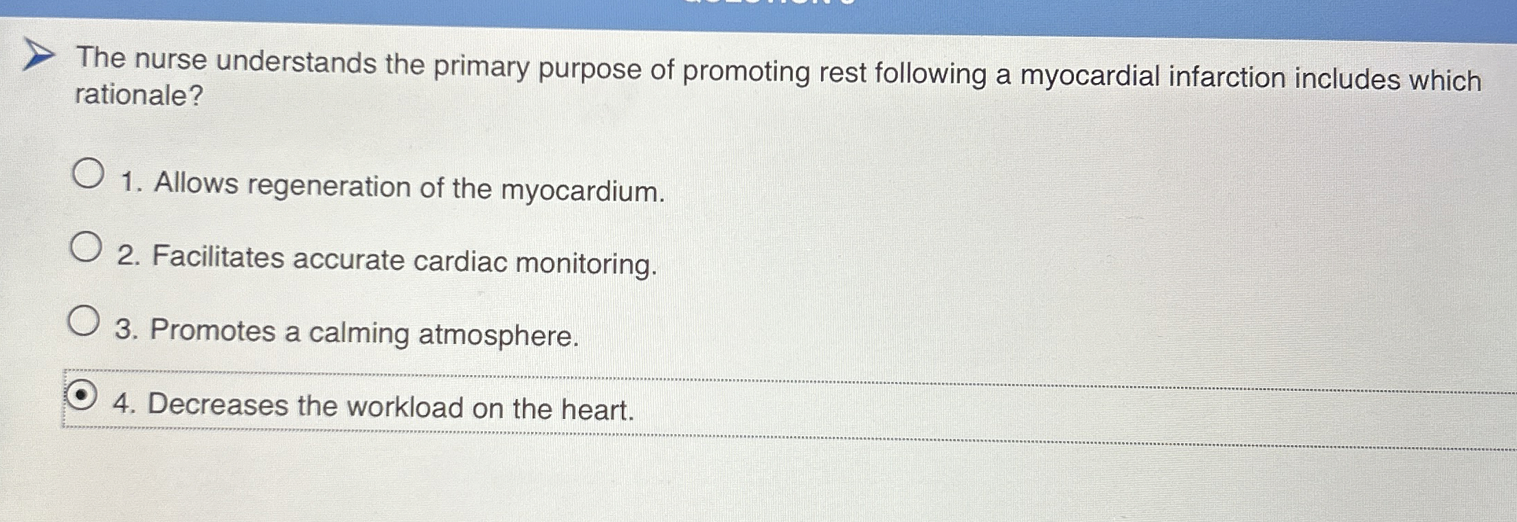 Solved The nurse understands the primary purpose of | Chegg.com