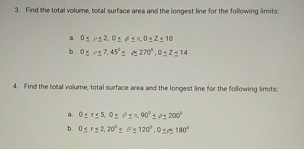 Wybierz Wzory Cząsteczek O Budowie Polarnej Solved 3. Find the total volume, total surface area and the | Chegg.com