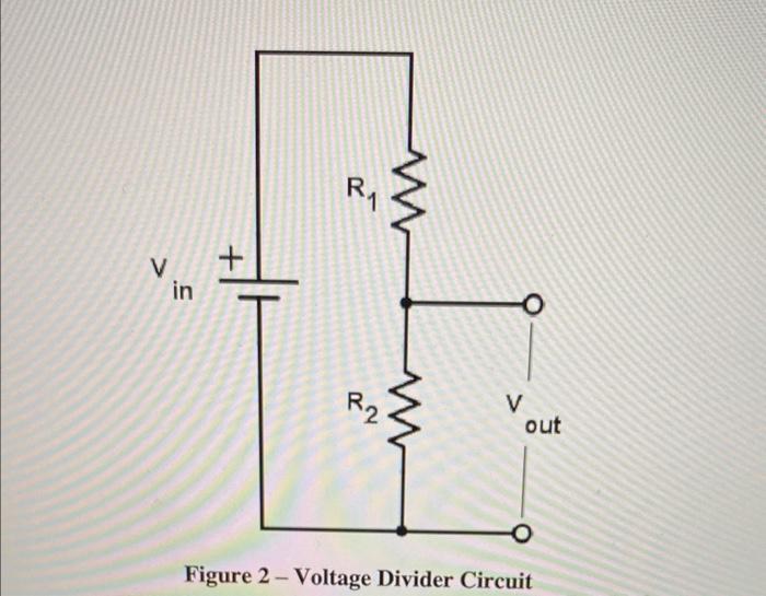 Solved 1. Given a voltage divider (Figure 2 ) with | Chegg.com