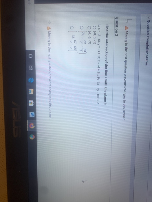Solved Question Completion Status: Moving to the next | Chegg.com
