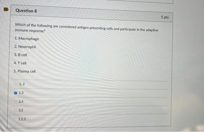 Solved Question 8 1 pts Which of the following are | Chegg.com