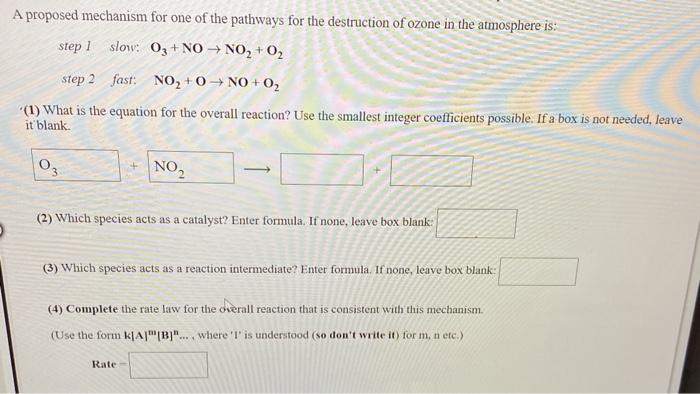 Solved A proposed mechanism for one of the pathways for the | Chegg.com