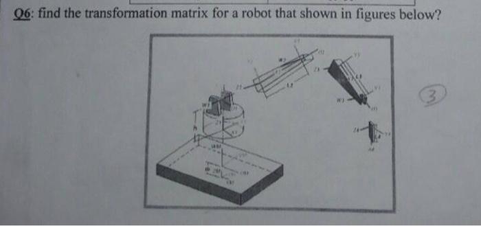 Solved 06: find the transformation matrix for a robot that | Chegg.com