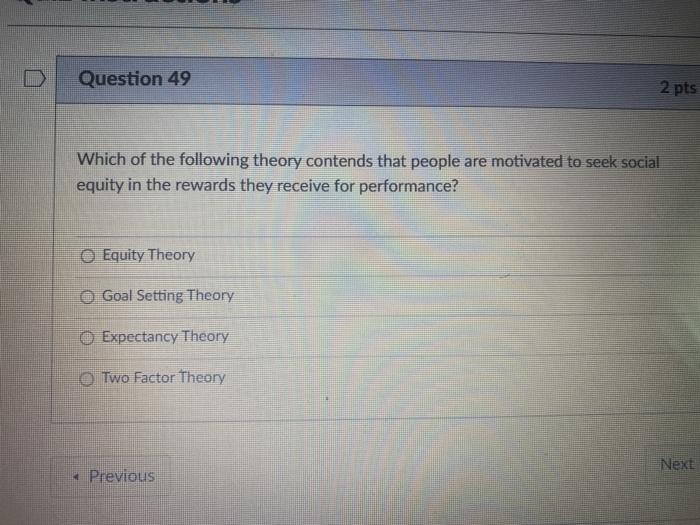 Solved Question 49 2 pts Which of the following theory | Chegg.com