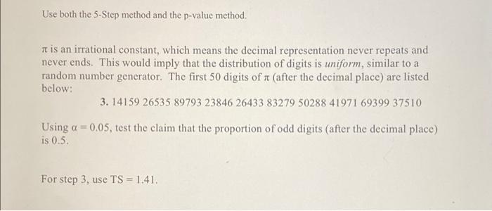 Solved Use both the 5-Step method and the p-value method. It | Chegg.com