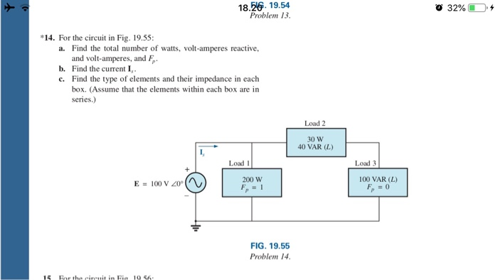 Solved 18 26 19 54 Problem 13 O 32 14 For The Circui Chegg Com