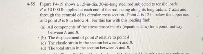 Solved 55 Figure P4-19 Shows A 1.5 -in-dia, 30 -in-long 