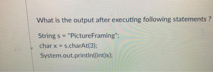 Solved What is the output after executing following | Chegg.com