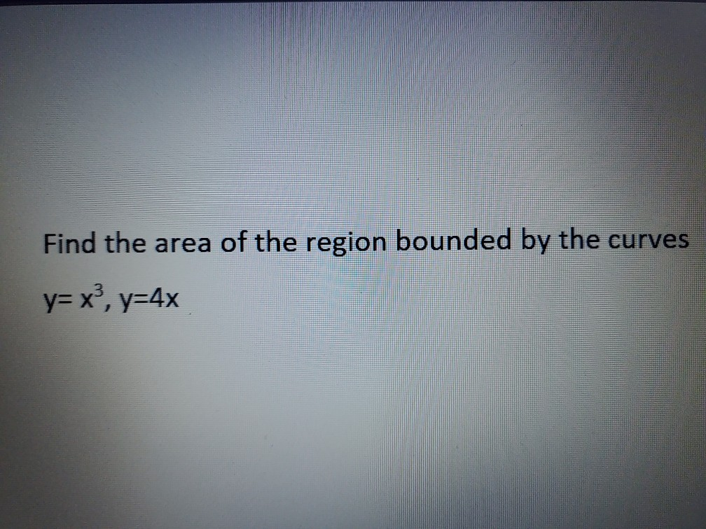 Solved Find the area of the region bounded by the curves | Chegg.com