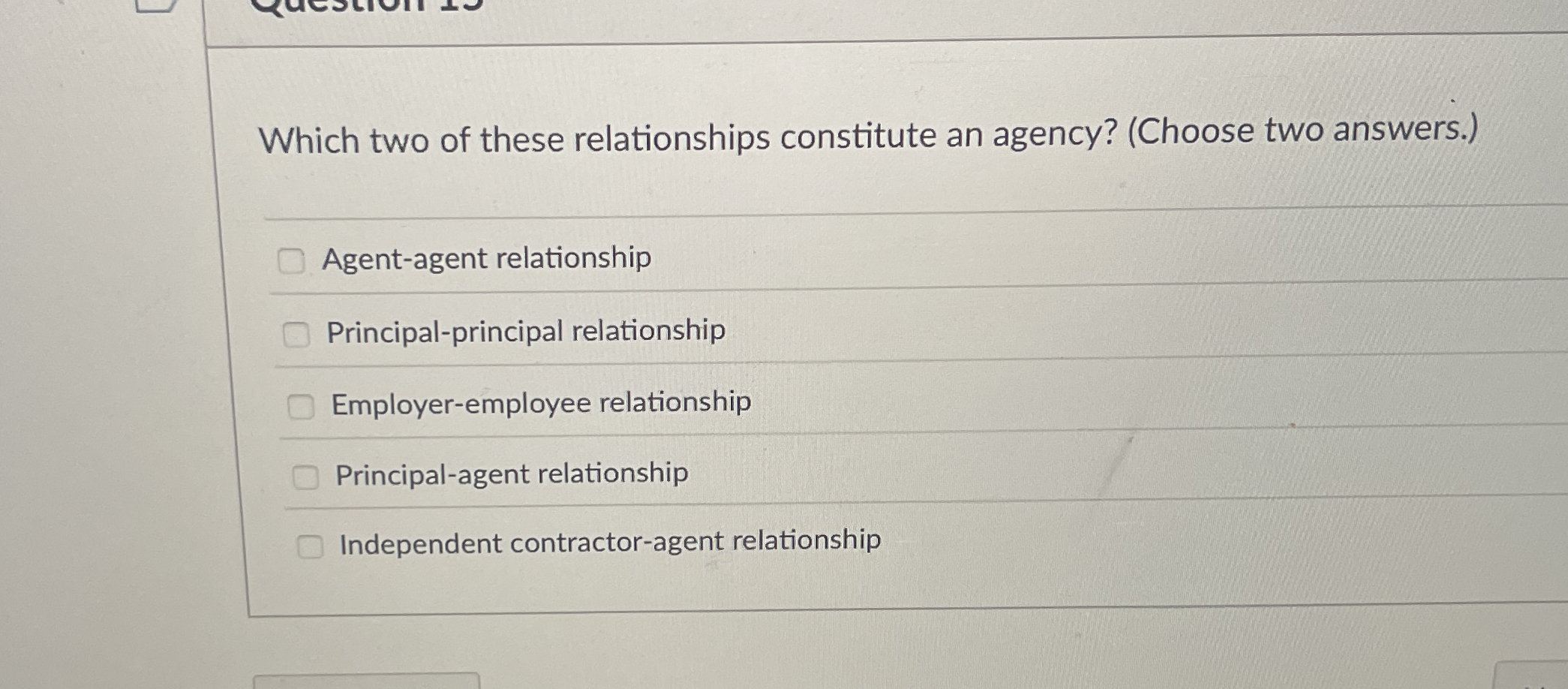 Solved Which two of these relationships constitute an | Chegg.com