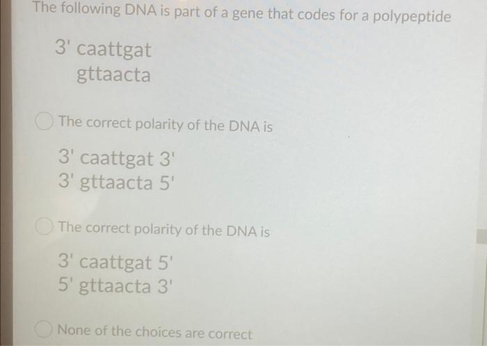 Solved The following DNA is part of a gene that codes for a | Chegg.com