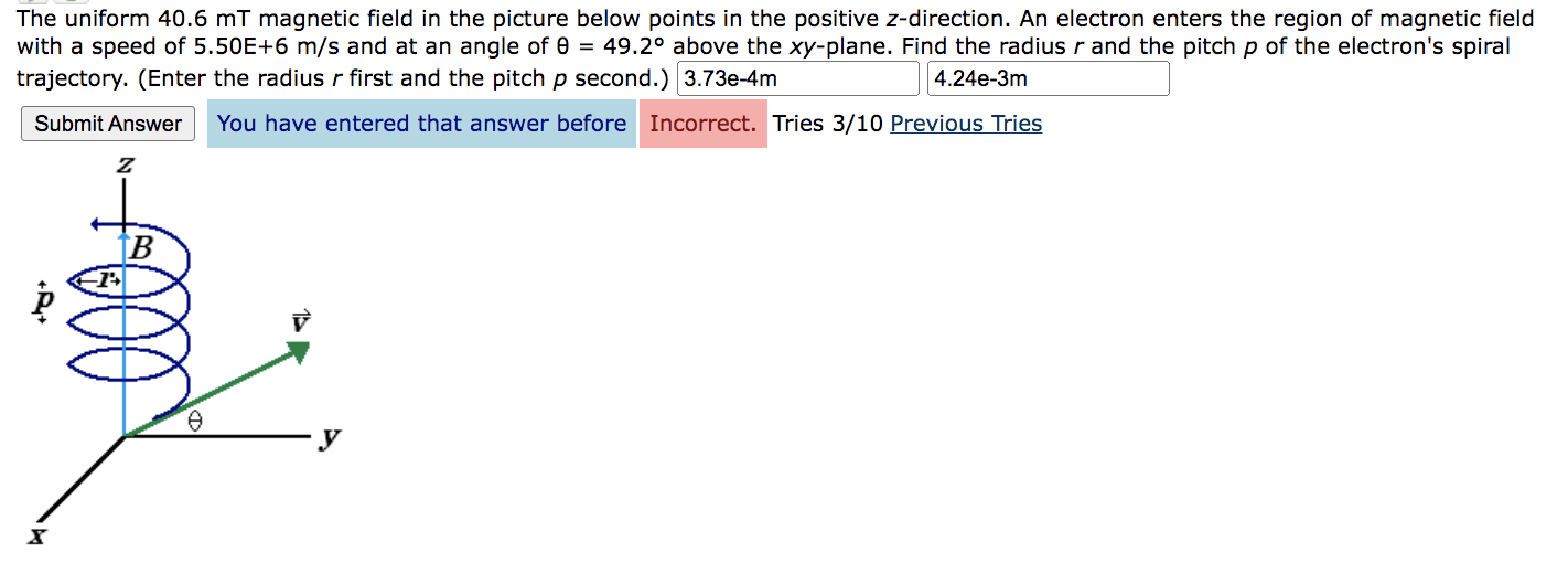 Solved The uniform 40.6mT field in the picture