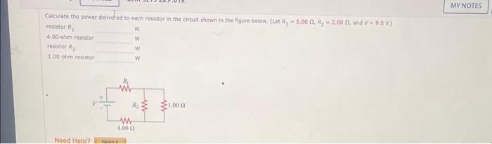 Solved Calculate The Power Delivered To Each Resistor In The | Chegg.com