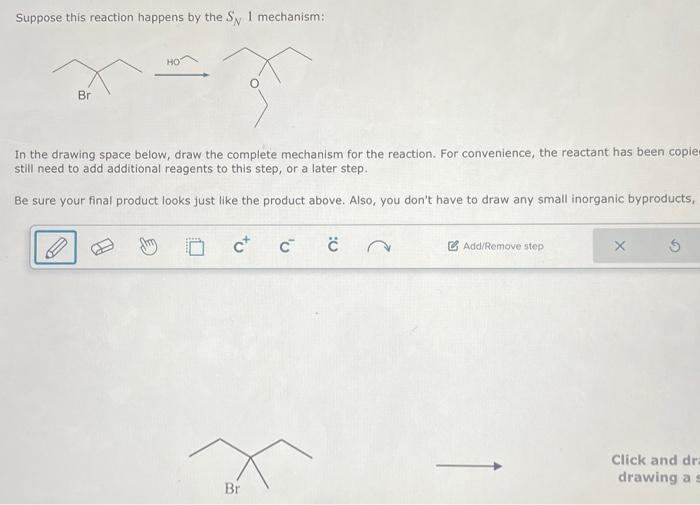 Solved Suppose this reaction happens by the SN1 mechanism: | Chegg.com