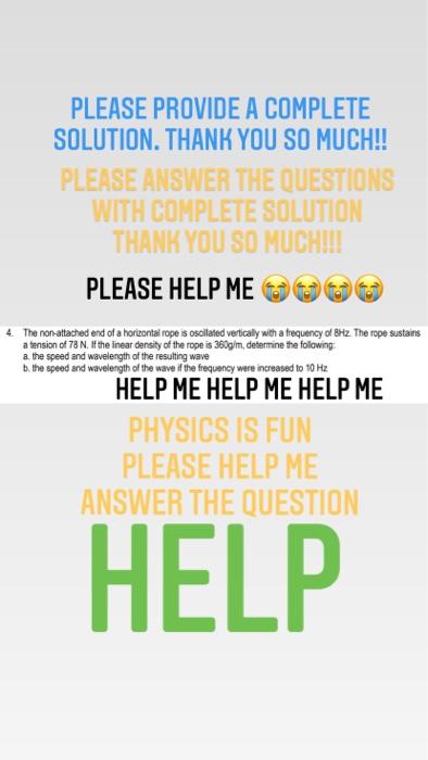 Solved PLEASE PROVIDE A COMPLETE SOLUTION. THANK YOU SO | Chegg.com