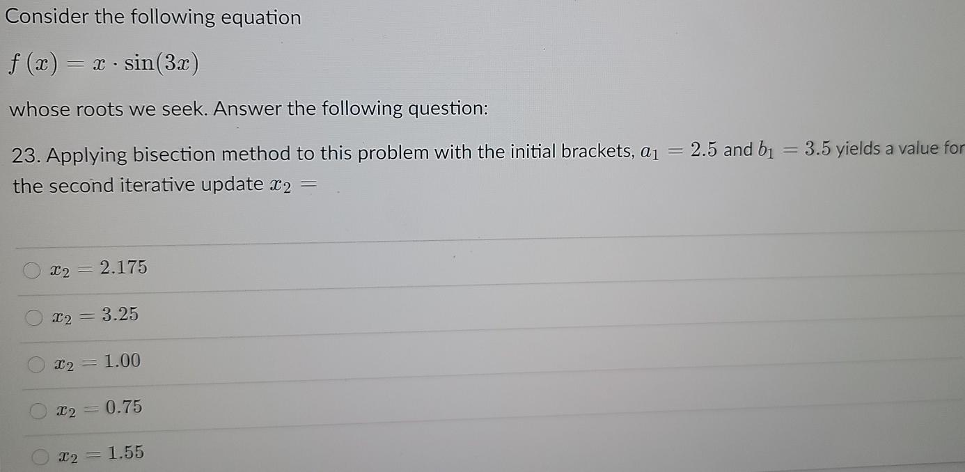 Solved Consider the following equation f(x) = x · sin(3x) | Chegg.com
