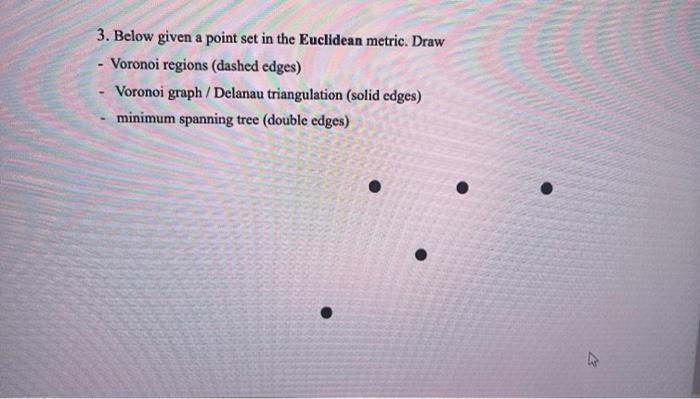 Solved 3. Below given a point set in the Euclidean metric. | Chegg.com
