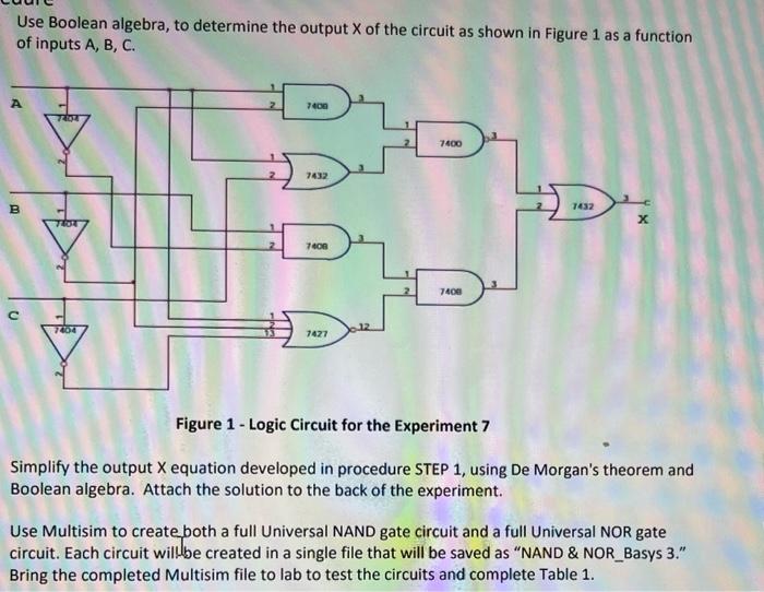 Solved Use Boolean algebra, to determine the output X of the | Chegg.com
