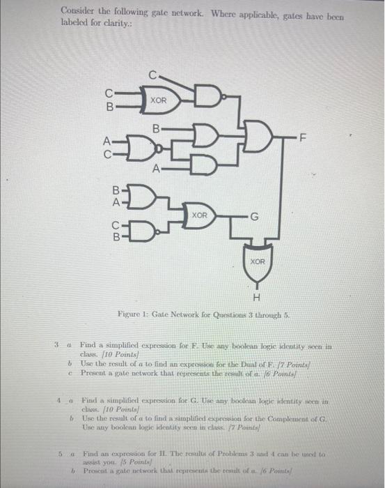 Consider the following gate network. Where | Chegg.com