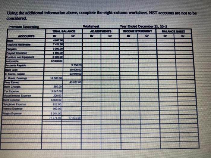 Solved Part 2: Adjusting Entries and the Worksheet (16 | Chegg.com