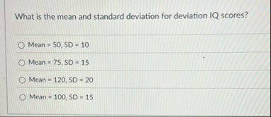 Solved What is the mean and standard deviation for deviation | Chegg.com