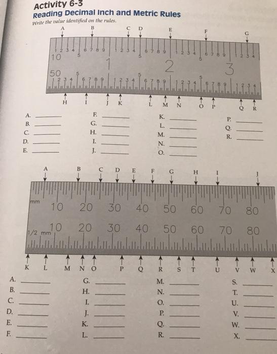 reading a standard ruler