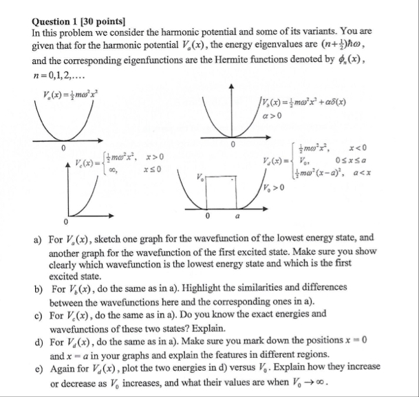 Solved Question 1 [ 30 ﻿points]In this problem we consider | Chegg.com