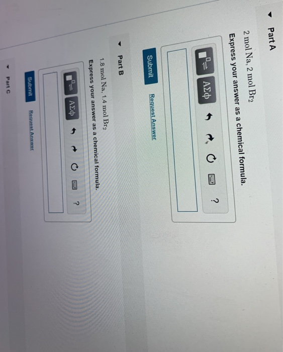 Solved Part A 2 mol Na, 2 mol Br2 Express your answer as a | Chegg.com