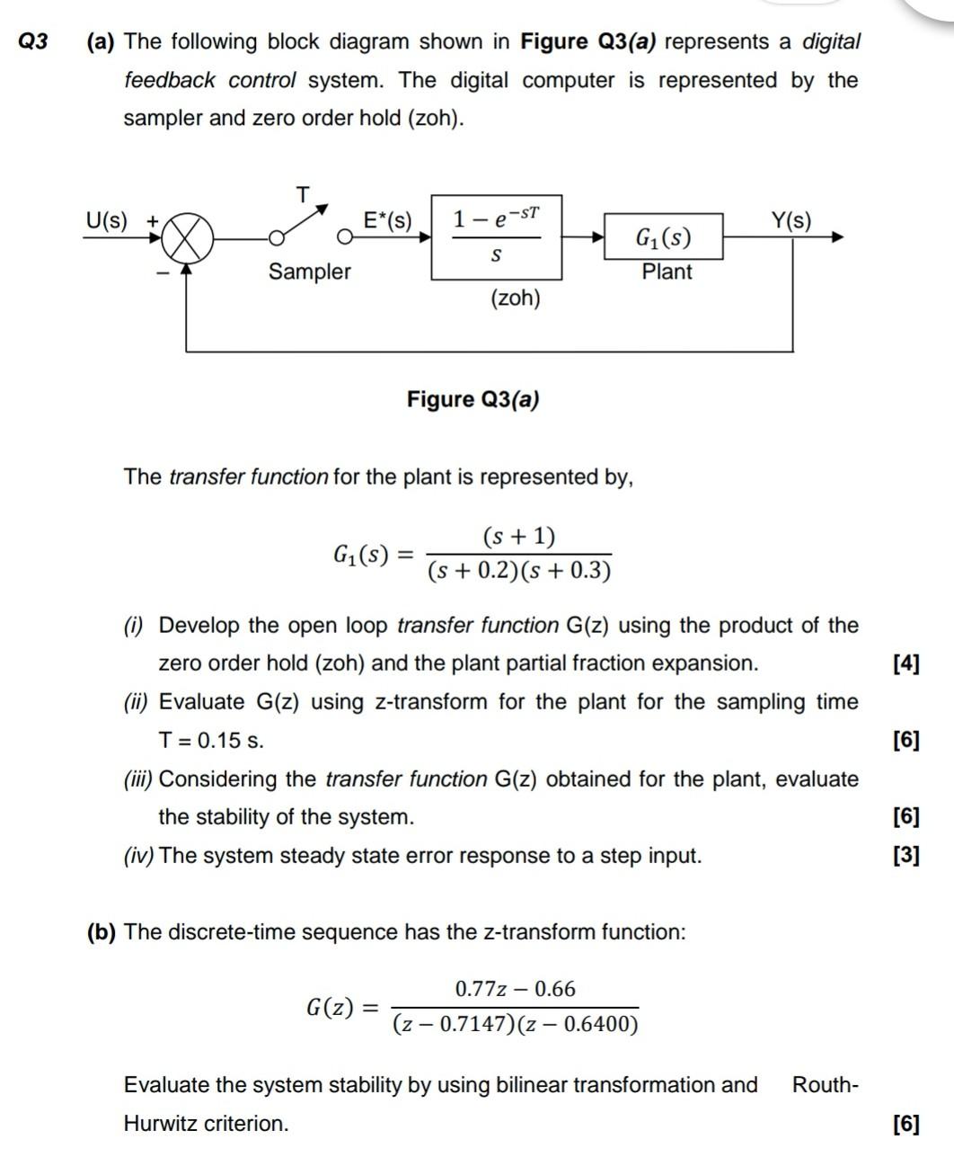 Solved Q3 (a) The following block diagram shown in Figure | Chegg.com