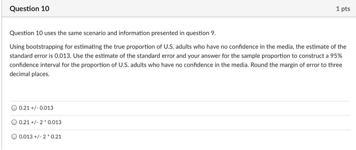 Solved Question 10 1 pts Question 10 uses the same scenario | Chegg.com