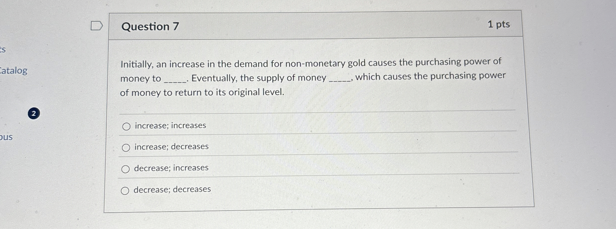 Solved Question 71 ﻿ptsInitially, an increase in the demand | Chegg.com