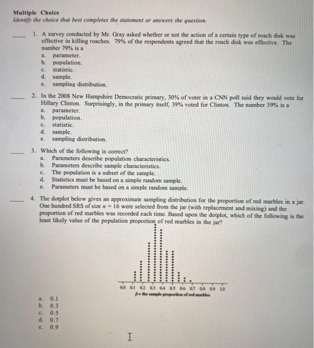 Solved Multiple Choice Identify the choice that best | Chegg.com