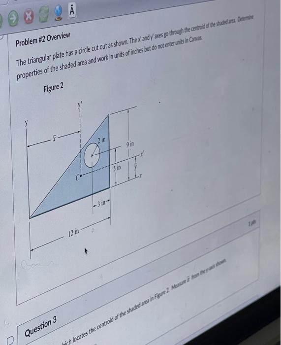 Problem \\#2 Overview properties of the shaded area | Chegg.com