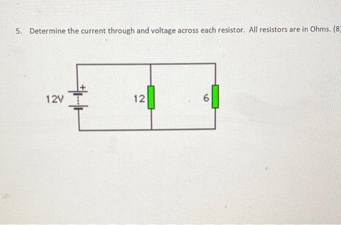 Solved 4. Determine the current through and voltage across | Chegg.com