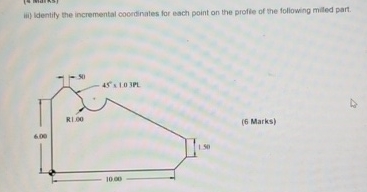 Solved iii) ﻿Identify the incremental coordinates for each | Chegg.com