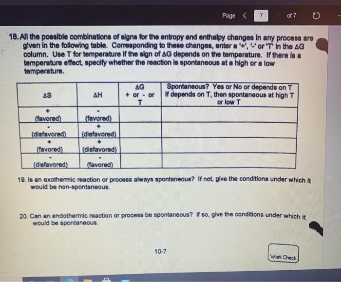 Solved Page 7 of 7 0 Name 16.Calculate the free energy | Chegg.com