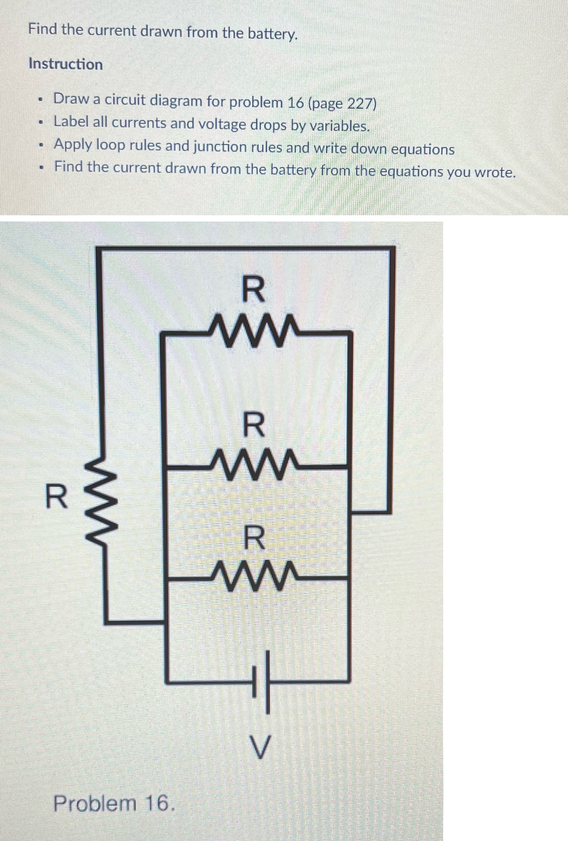 Solved Find the current drawn from the | Chegg.com