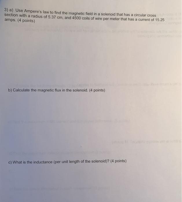 Solved 3) a) Use Ampere's law to find the magnetic field in | Chegg.com