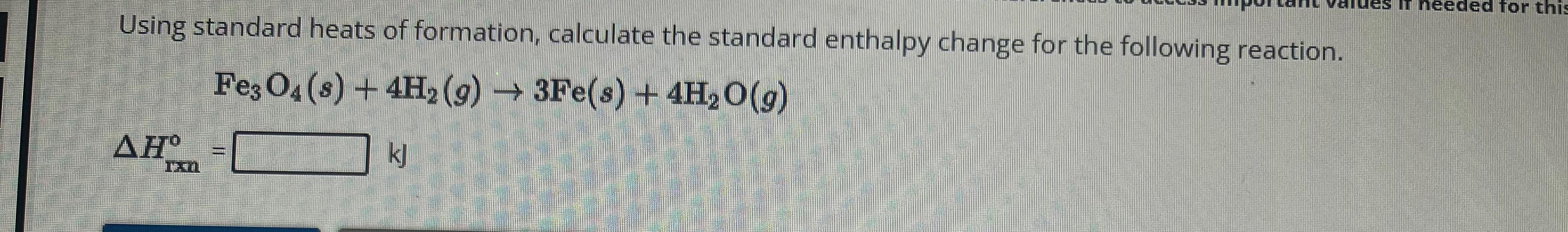 Solved Using standard heats of formation, calculate the