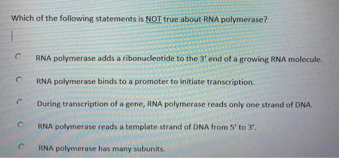 Solved Which of the following statements is NOT true about | Chegg.com