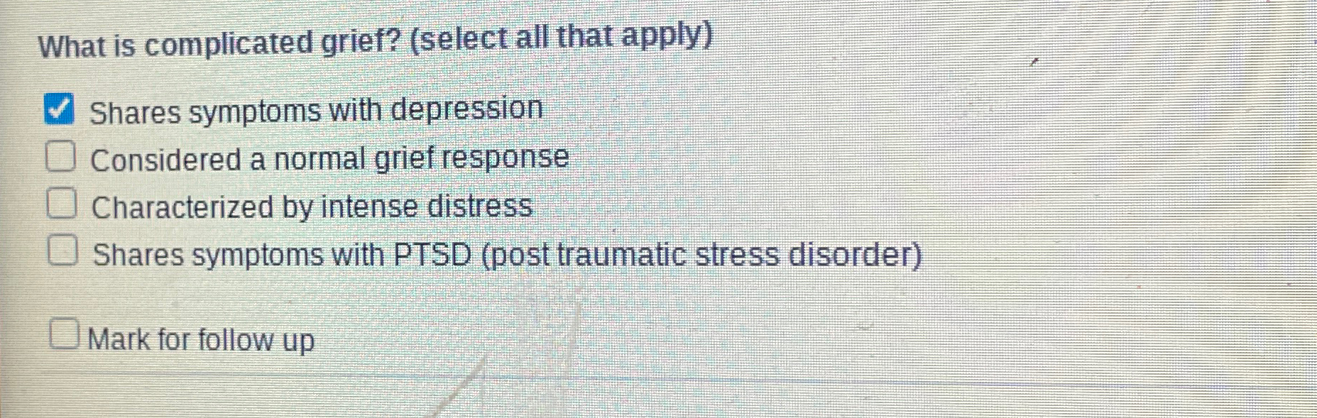 Solved What is complicated grief? (select all that | Chegg.com