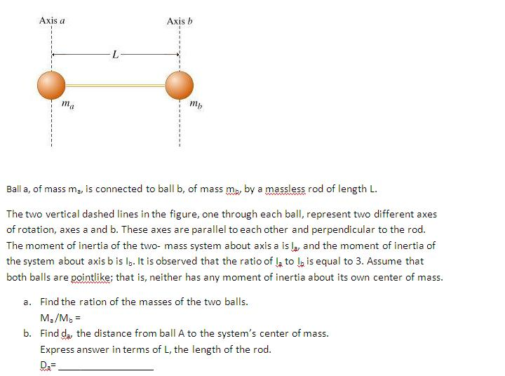 ball-a-of-mass-ma-is-connected-to-ball-b-of-mass-chegg