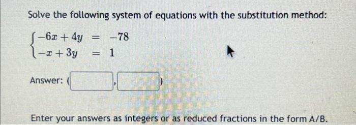 Solved Solve the following system of equations with the | Chegg.com