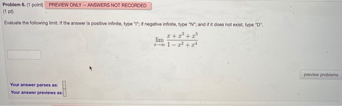 Solved Problem 6 1 Point Preview Only Answers Not Chegg Solved Problem 6 1 Point Preview Only Answers Not Chegg