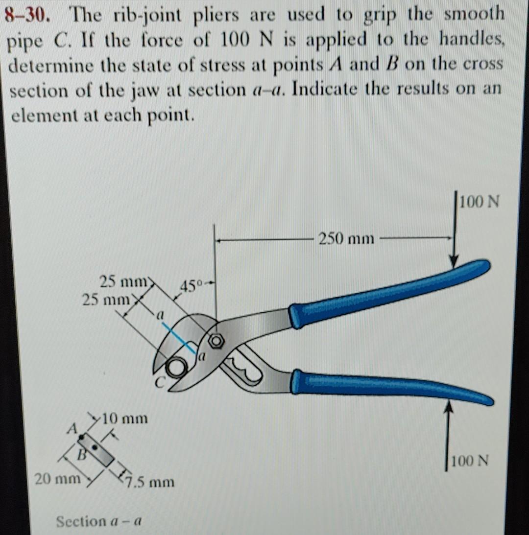 Solved 830. The ribjoint pliers are used to grip the