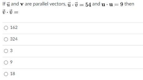 Solved If Y And V Are Parallel Vectors U I 54 And U Chegg Com