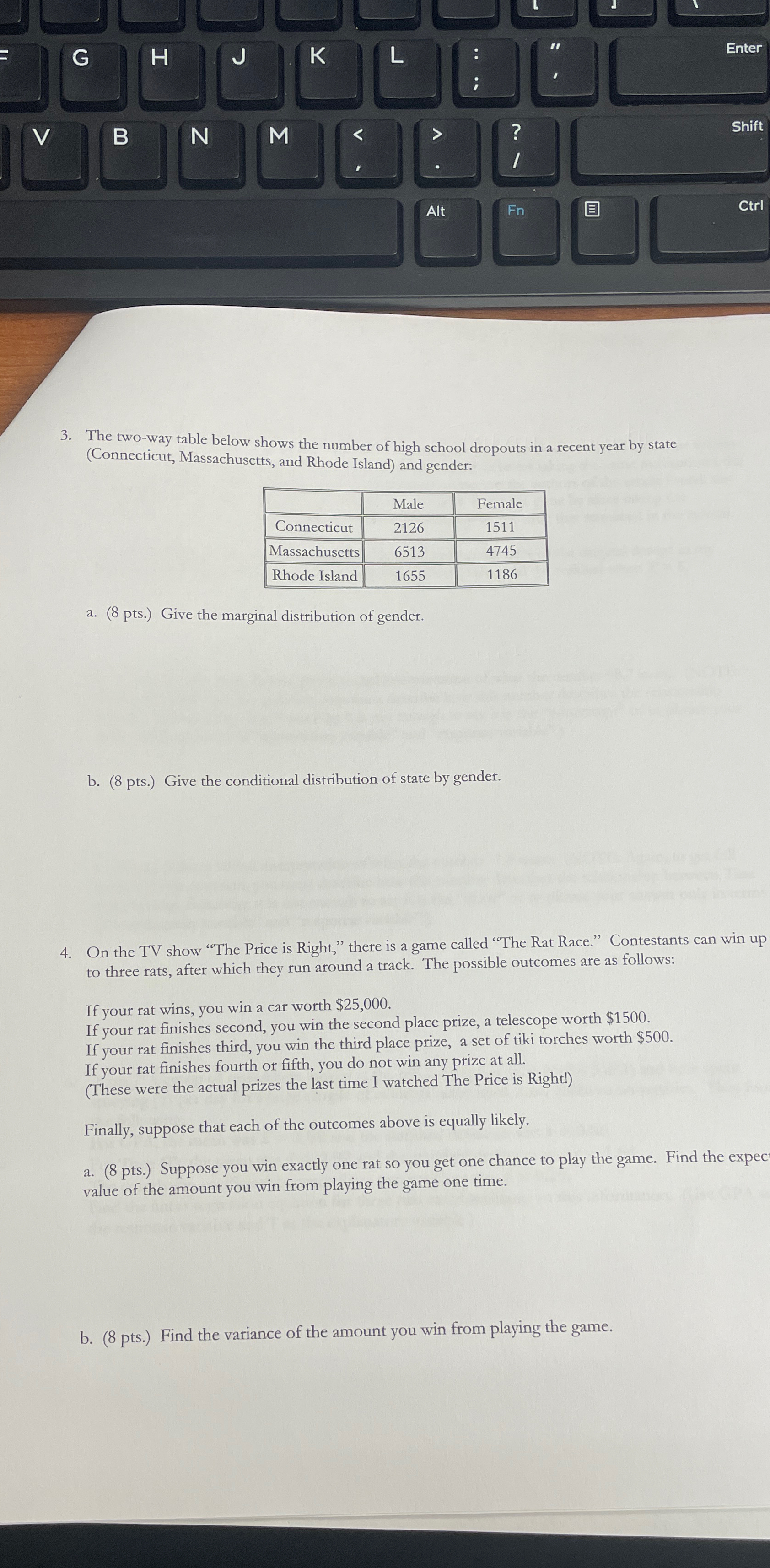Solved The two-way table below shows the number of high | Chegg.com