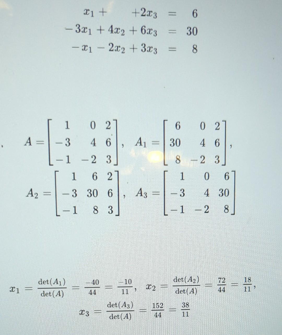 Solved 2) Come up with an arbitrary linear system of 3 | Chegg.com