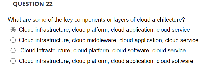 Solved QUESTION 22What are some of the key components or | Chegg.com